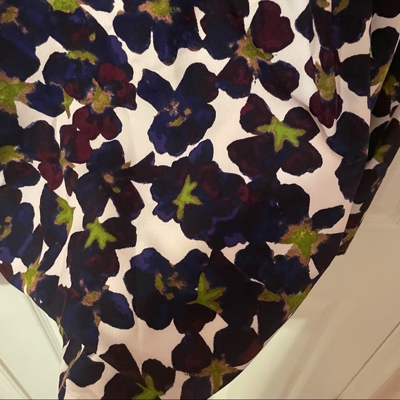 Ann Taylor Floral Blouse with Bow Detail - Picture 5 of 7